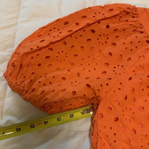 PRETTY GARDEN, XL, blouse, short sleeves,1/4 button down w/liner - Picture 11 of 16